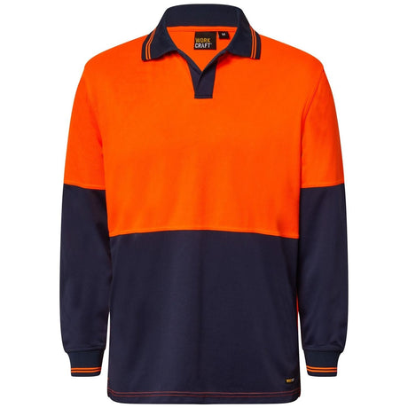 WSP206 Workcraft Hi Vis Long Sleeve Food Industry Micromesh Polo