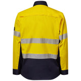 WS6068 Workcraft Hi Vis Long Sleeve Vented Reflective Rip Stop Shirt