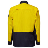 WS6066 Workcraft Hi Vis Long Sleeve Vented Rip Stop Shirt