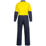 WC3051 Workcraft Hi Vis Two Tone Cotton Drill Coveralls