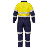 WC3063 Workcraft Hi Vis  Cotton Drill Coveralls