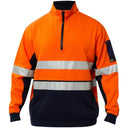 WT8018 Workcraft Hi Vis Half Zip Cotton Reflective Pullover