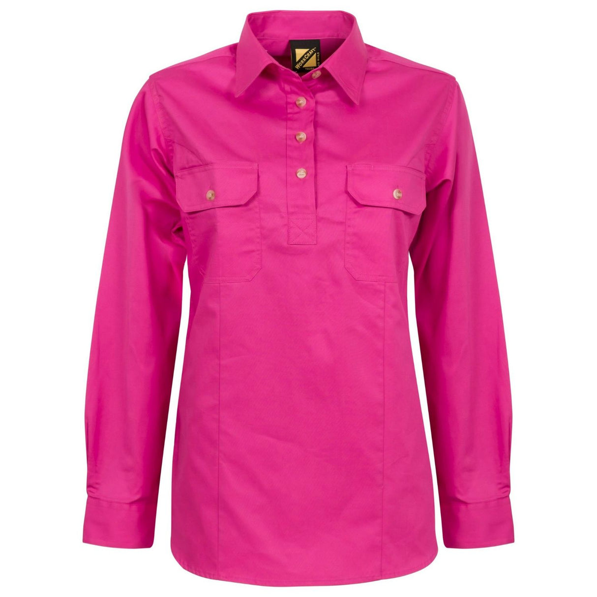 WSL505 Ladies Lightweight Half Placket Shirt - Long Sleeve