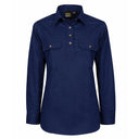 WSL505 Ladies Lightweight Half Placket Shirt - Long Sleeve
