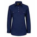 WSL505 Ladies Lightweight Half Placket Shirt - Long Sleeve