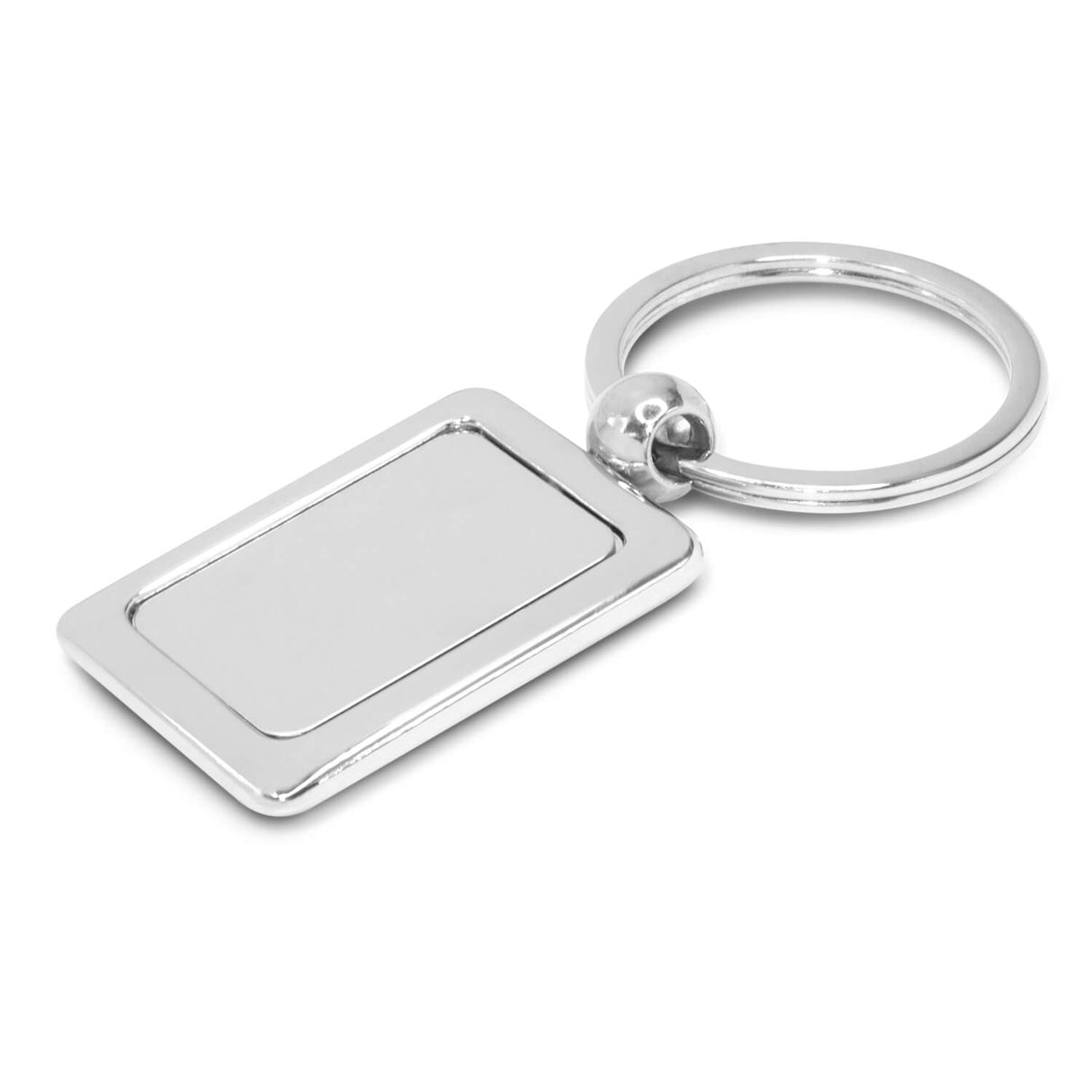 Rectangular Metal Key Ring - Printed