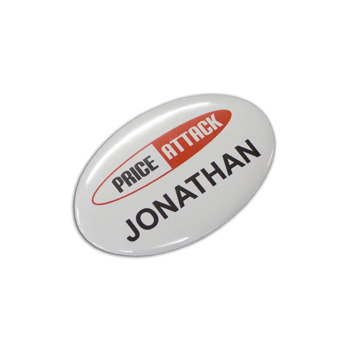 Button Badge Oval 65mm x 45mm - Printed