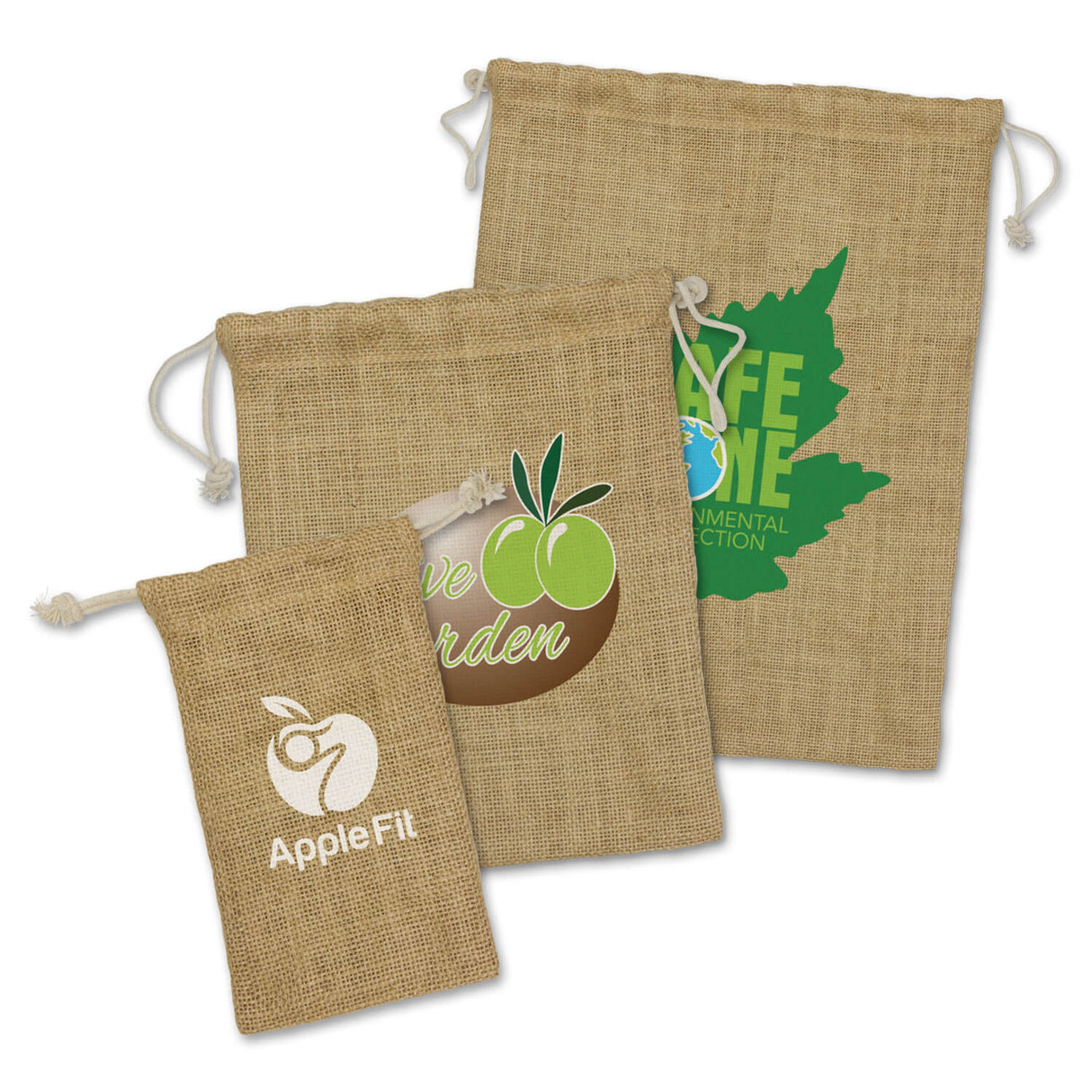 Jute Gift Bag Medium - Printed