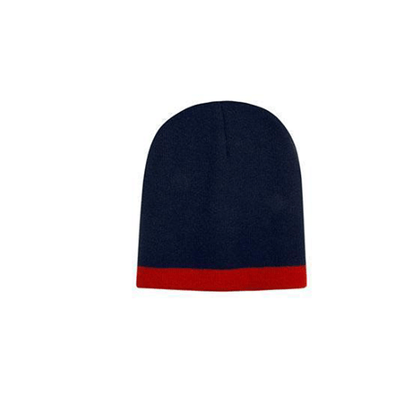 Roll Down Two Tone Acrylic Beanie - Toque Hat