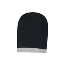 Two Tone Cable Knit Beanie - Toque