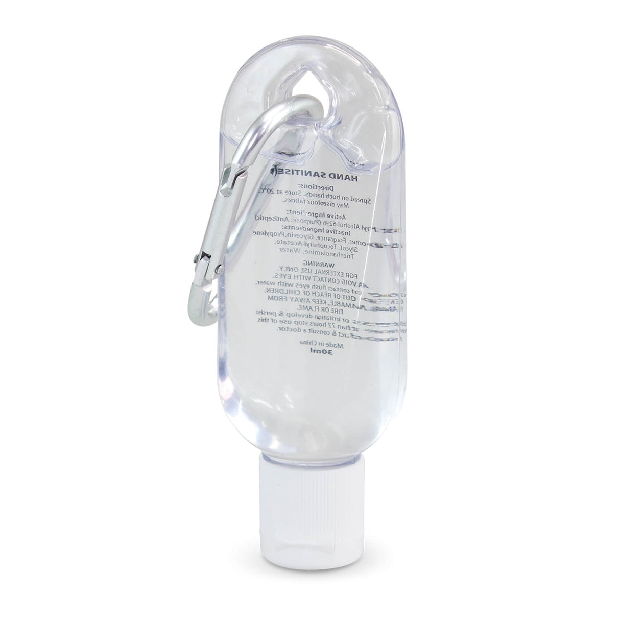 30ml Carabiner Hand Sanitiser - Printed