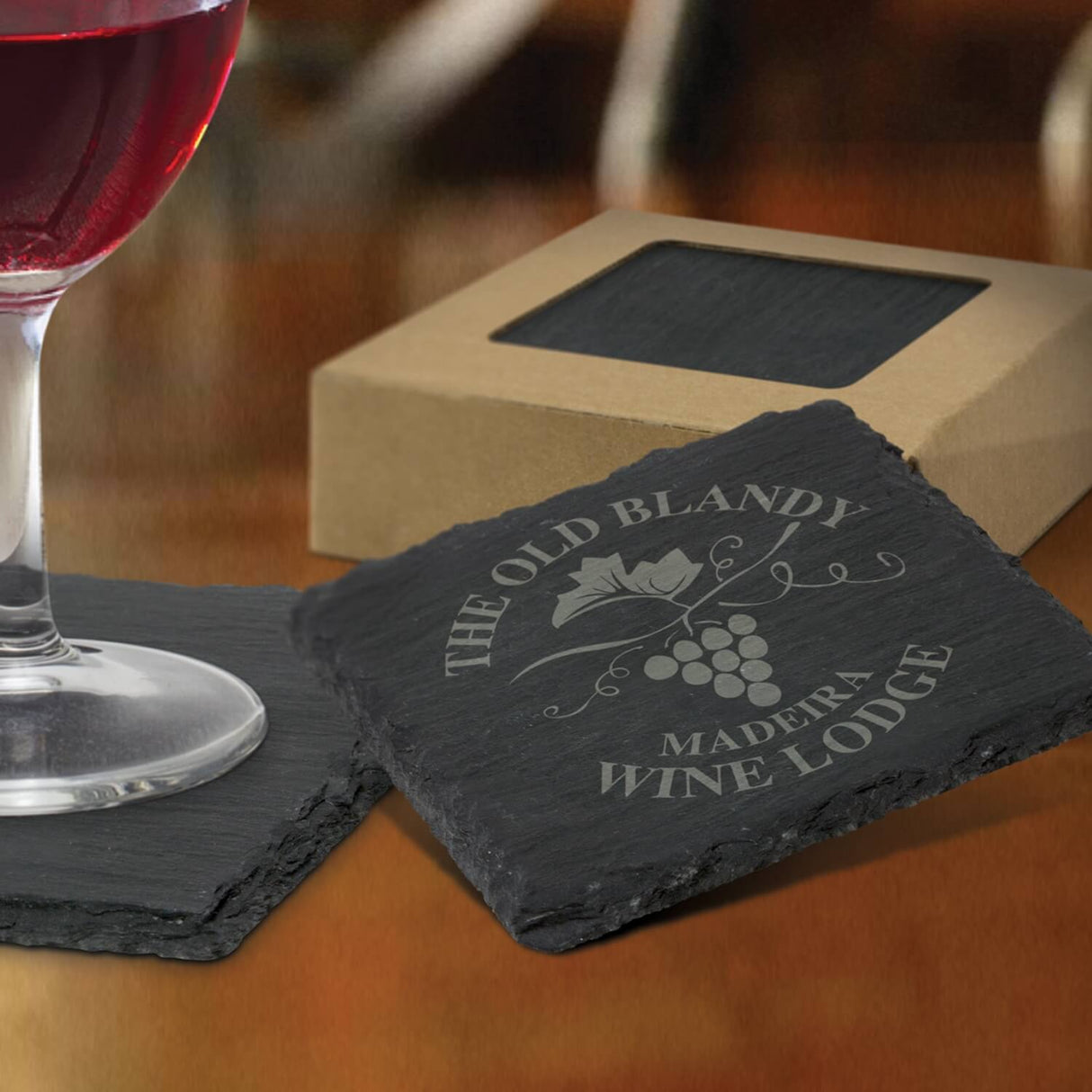 Slate Coaster Set of 4 - Engraved