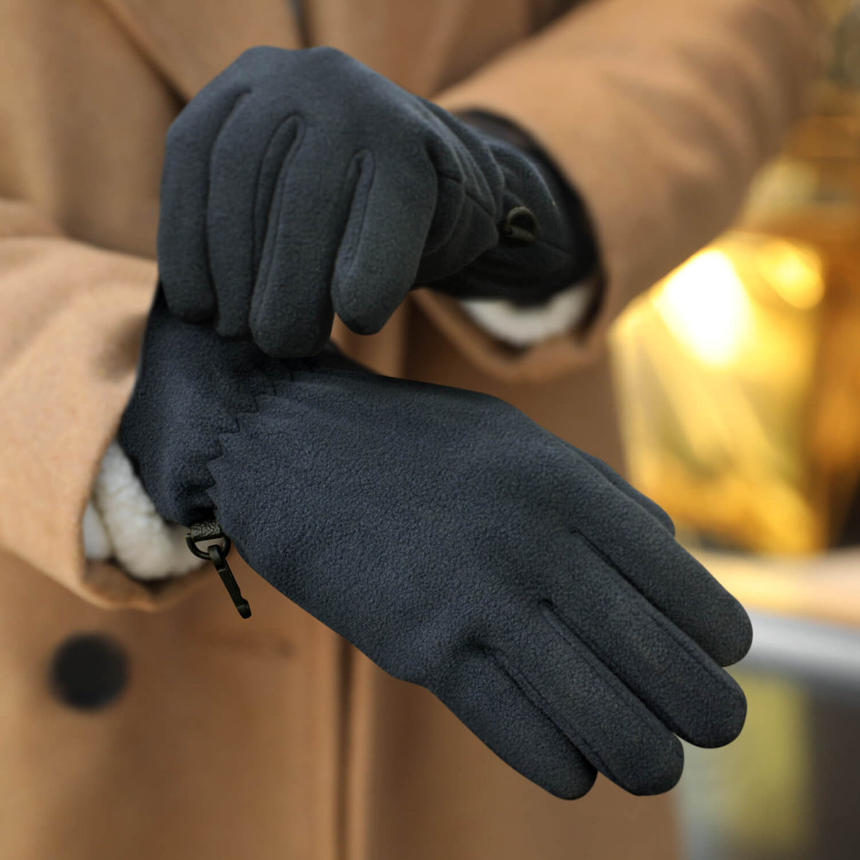 Fleece Gloves - Embroidered