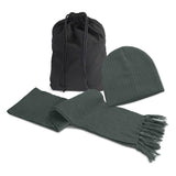 Scarf and Beanie Set - Embroidered