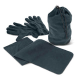 Scarf and Gloves Set - Embroidered
