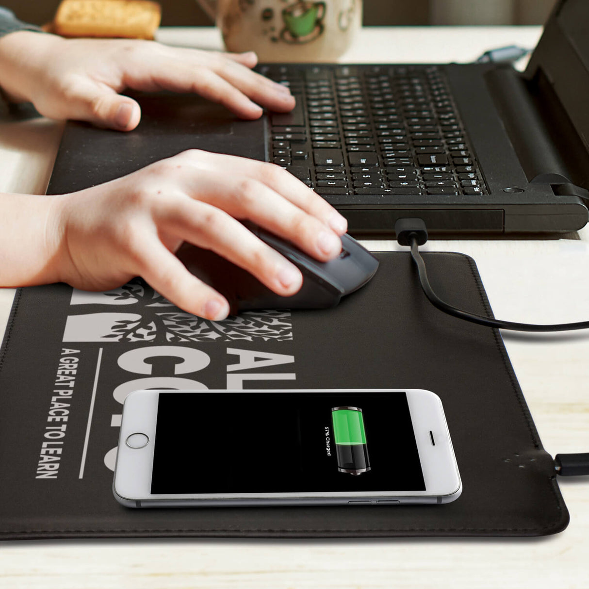 Wireless Charging Mouse Mat - Printed