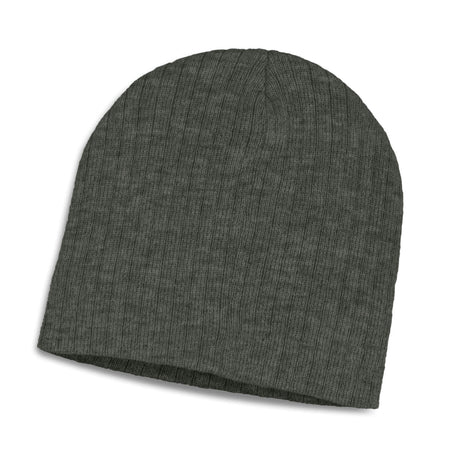 Nebraska Heather Cable Knit Beanie - Embroidered