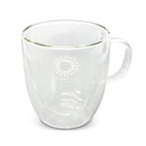 Riviera Double Wall Glass 310ml  Cup - Branded