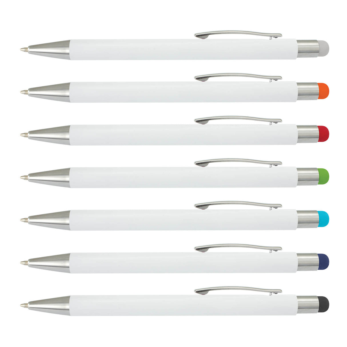 Lancer Stylus Pen White Barrel - Printed