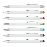 Lancer Stylus Pen White Barrel - Printed