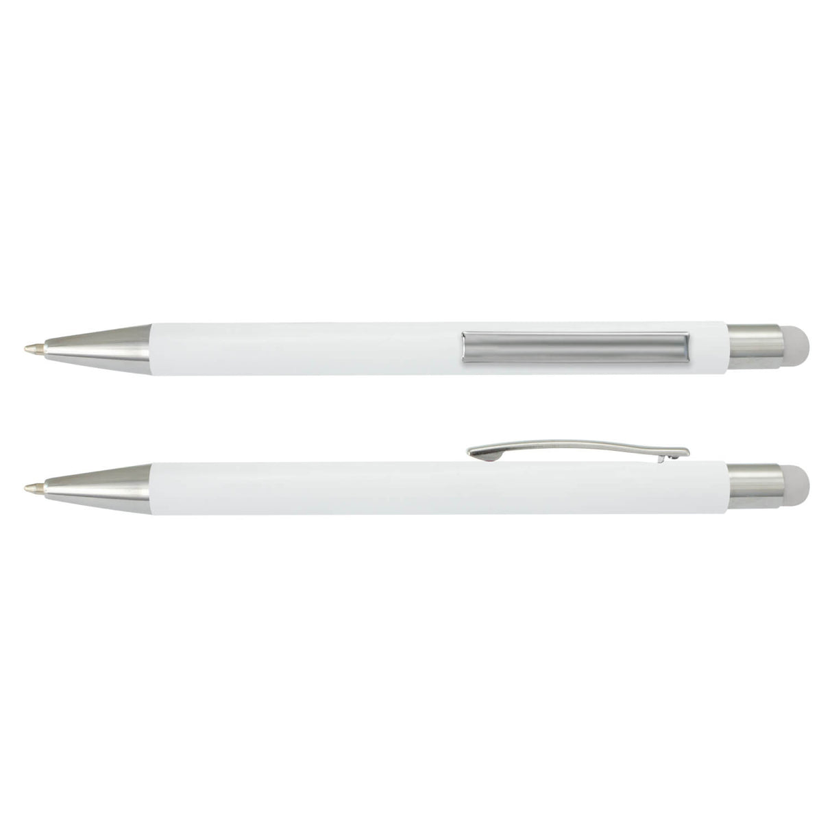 Lancer Stylus Pen White Barrel - Printed