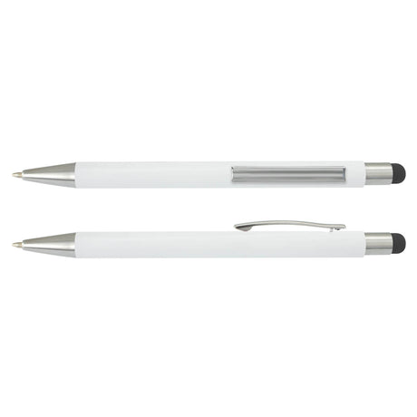 Lancer Stylus Pen White Barrel - Printed