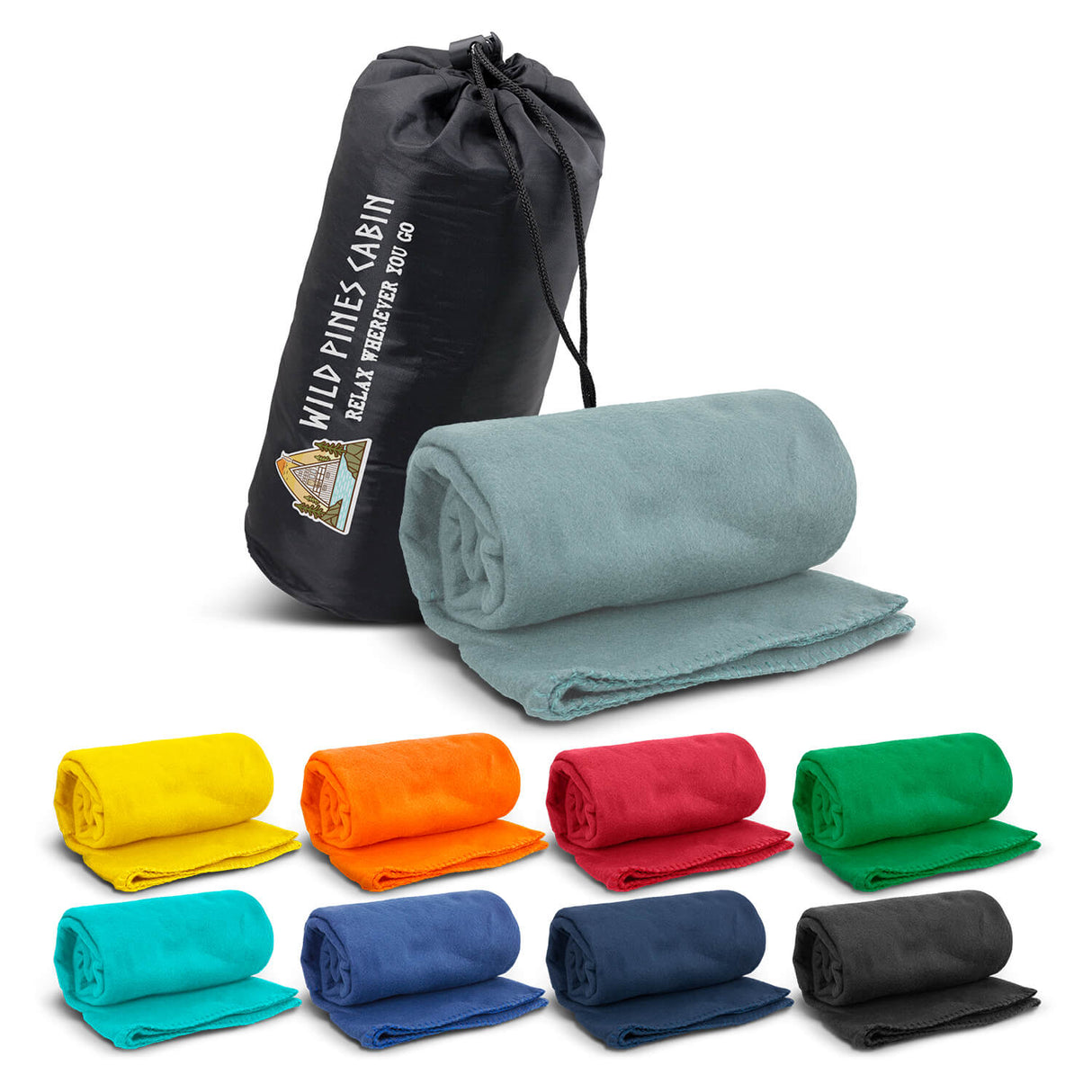 Fleece Blanket in Carry Bag - Printed