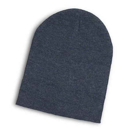 Heather Slouch Beanie - Embroidered