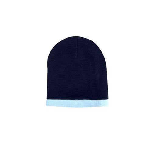 Roll Down Two Tone Acrylic Beanie - Toque Hat