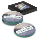 Venice Glass Coaster Set of 4 Round - Full Colour