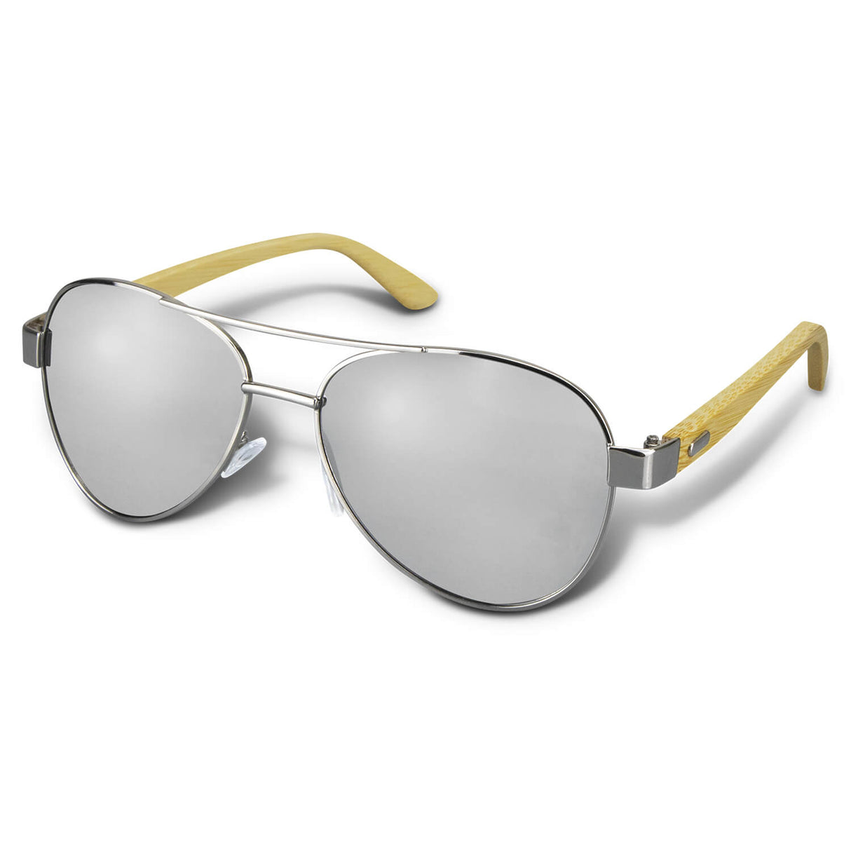 Aviator Mirror Lens Sunglasses Bamboo - Printed
