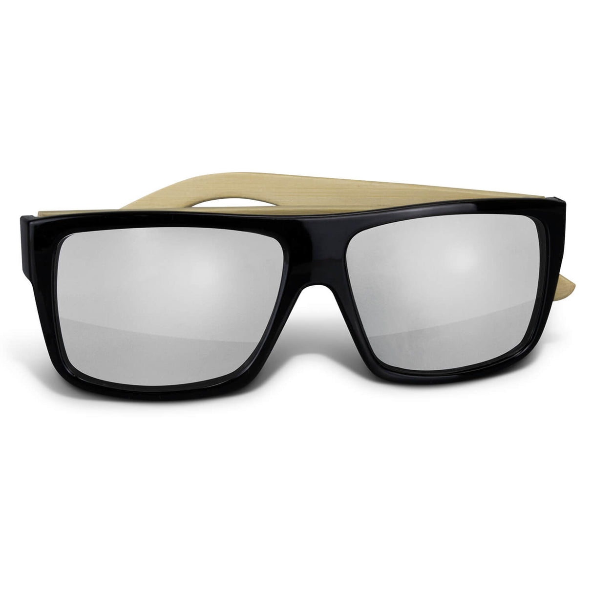 Mirror Lens Sunglasses Bamboo - Printed