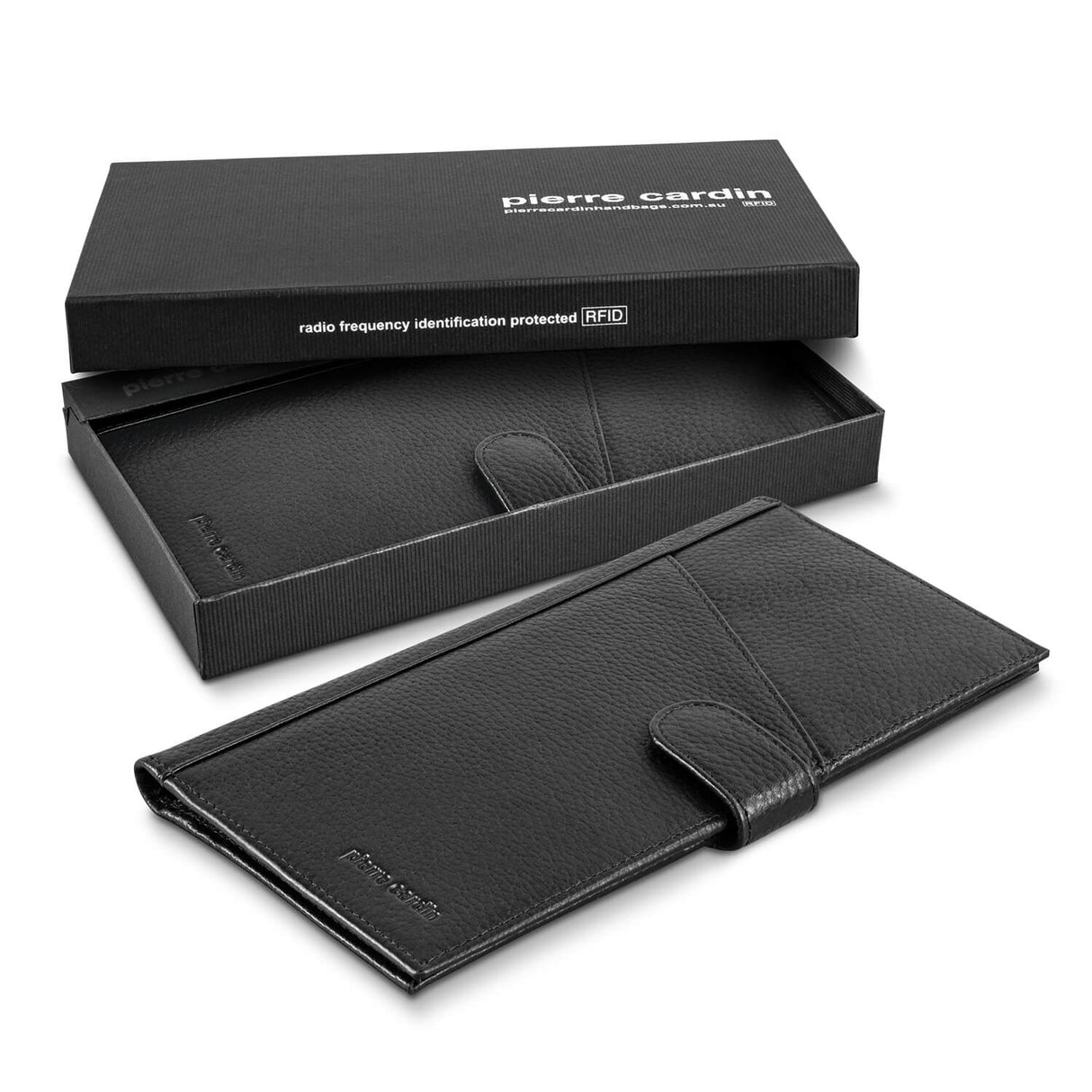 Pierre Cardin Leather Passport Wallet - Debossed