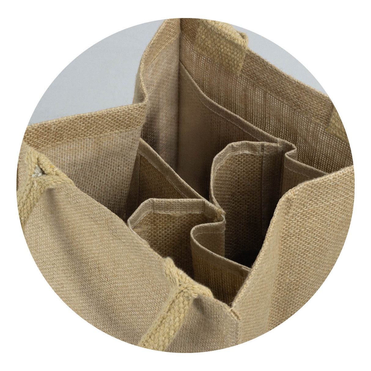 Jute Four Bottle Wine Carrier