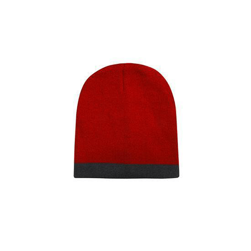 Roll Down Two Tone Acrylic Beanie - Toque Hat