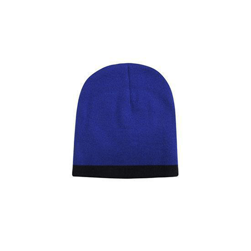 Roll Down Two Tone Acrylic Beanie - Toque Hat