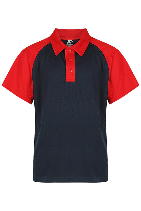 3318 Aussie Pacific Manly Kids Polos Short Sleeve - Dark Colours