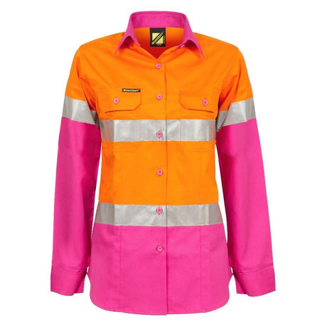 WSL501 Ladies Lightweight Hi Vis Two Tone Long Sleeve