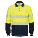 3518 HiVis Segment Taped Cotton Backed Polo - Long Sleeve