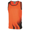 3561 Hivis Sublimated Wave Singlet - Embroidered