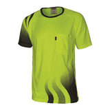 3562 Hivis Sublimated Wave T-Shirt - Embroidered