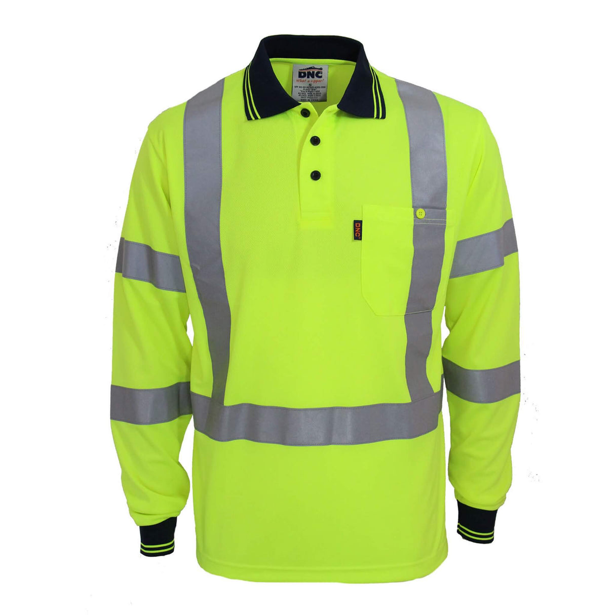 3710 Hivis "X" Back & Biomotion Taped Polo
