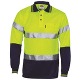 3716 HiVis D/N Cool Breathe Polo Shirt With CSR R/Tape - Long Sleeve