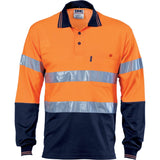 3718 Hi Vis Two Tone Cotton Back Polos Taped - L/S