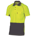 3719 HiVis Cotton Backed Cool-Breeze Contrast Polo - Short Sleeve