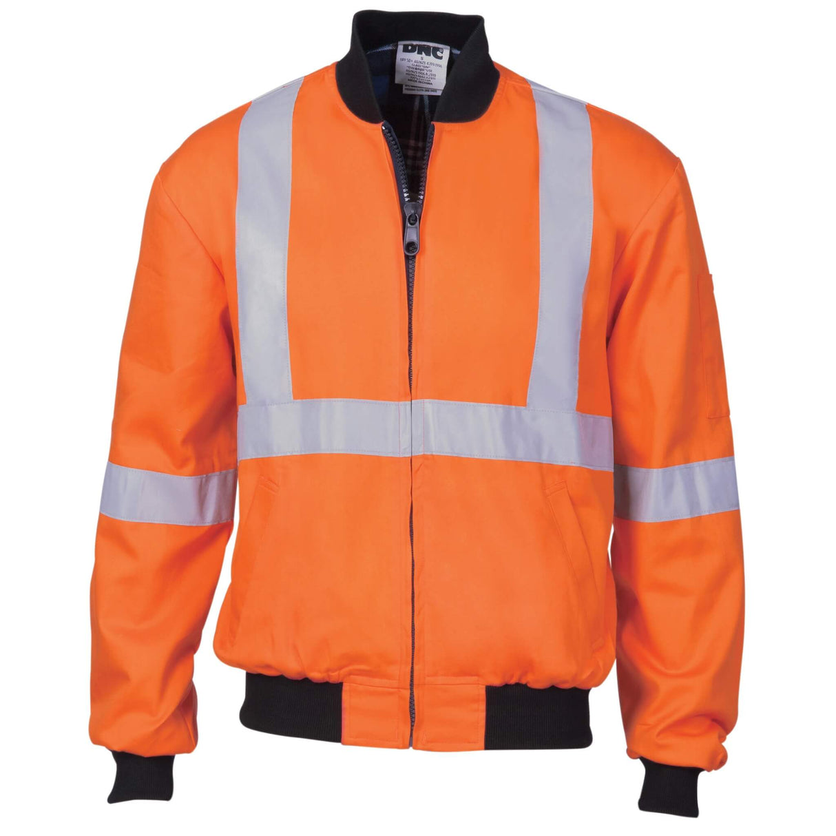 3759 HiVis "X" Back Cotton Bomber Jacket Taped