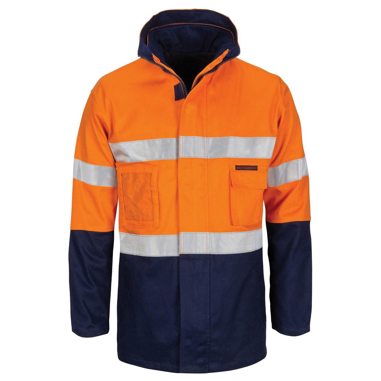 3764 HiVis "4 IN 1" Cotton Drill Jacket Taped