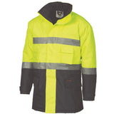3768 PVC HiVis Long Quited Jacket Taped