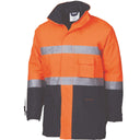 3768 PVC HiVis Long Quited Jacket Taped