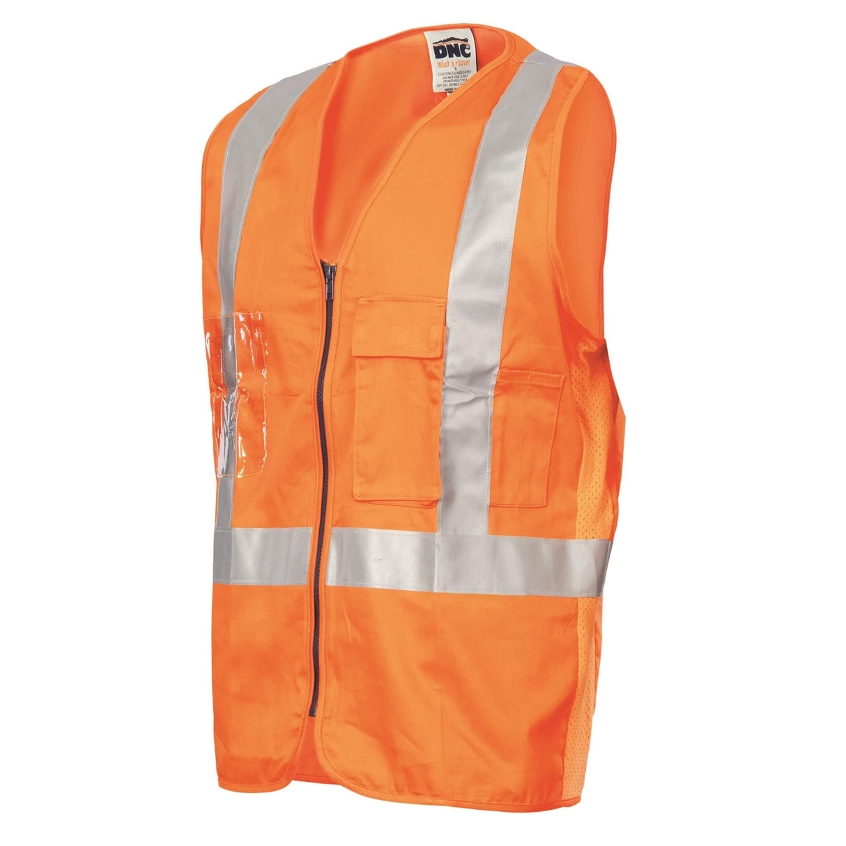 3810 Day/Night Cross Back Cotton Safety Vests Taped